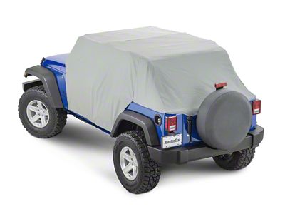 MasterTop Full Door Cab Cover; Gray Denim (07-18 Jeep Wrangler JK 4-Door)