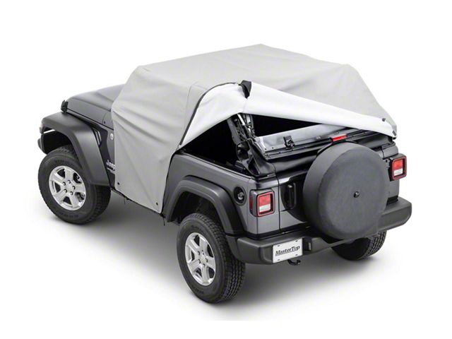 MasterTop Full Door Cab Cover; Gray Denim (18-24 Jeep Wrangler JL 2-Door w/ Soft Top)