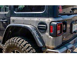 Next Venture Motorsports Rear Corner Armor; Bare Aluminum (18-22 Jeep Wrangler JL)