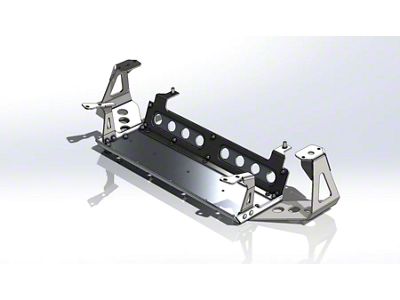 Next Venture Motorsports Rear Exhaust Skid Plates; Bare Aluminum (21-24 Jeep Wrangler JL Rubicon 392)