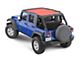 MasterTop ShadeMaker Mesh Bimini Top Plus; Red (07-18 Jeep Wrangler JK 4-Door)