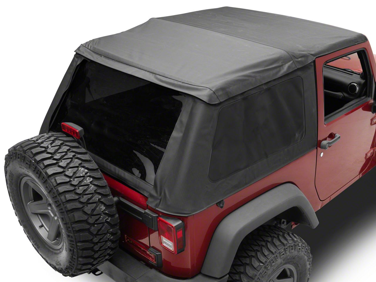 MasterTop Jeep Wrangler SkyMaster Fastback Complete Soft Top; Black ...