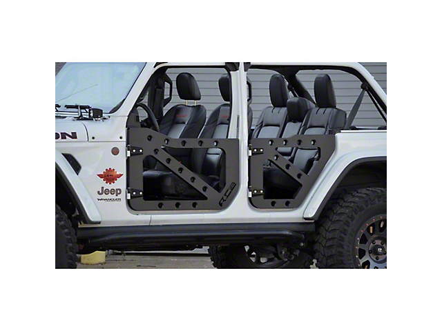 Trail Doors; Front and Rear; Bare Metal (18-23 Jeep Wrangler JL 4-Door)