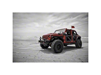 Trail Doors; Front and Rear; Texturized Black (18-23 Jeep Wrangler JL 4-Door)