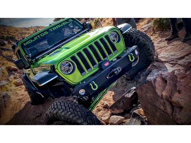 Next Venture Motorsports Adventure Series Front Bumper with Factory Fog Light Openings, Skid Plate and 11-Inch Stinger; Bare Metal (20-24 Jeep Gladiator JT)