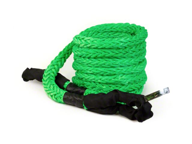 VooDoo Offroad 2.0 Santeria Series 1-1/4-Inch x 30-Foot Kinetic Recovery Rope with Rope Bag; Green