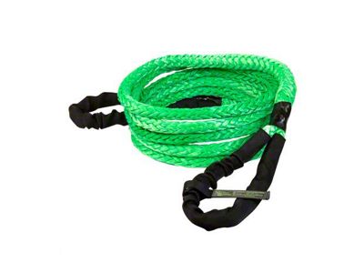 VooDoo Offroad 2.0 Santeria Series 3/4-Inch x 20-Foot Kinetic Recovery Rope with Rope Bag; Green