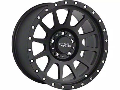 Off-Road Monster M10 Flat Black Wheel; 17x9 (05-10 Jeep Grand Cherokee WK, Excluding SRT8)