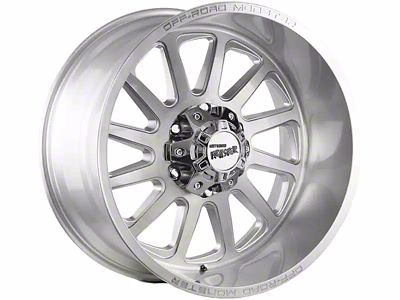 Off-Road Monster M17 Brushed Face Silver Wheel; 17x9 (20-23 Jeep Gladiator JT)
