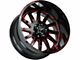 Off-Road Monster M17 Gloss Black Candy Red Milled Wheel; 17x9 (05-10 Jeep Grand Cherokee WK, Excluding SRT8)