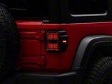 Raxiom Axial Series Linear LED Tail Lights; Black Housing; Smoked Lens (18-26 Jeep Wrangler JL w/ Factory Halogen Tail Lights & w/o Blind Spot Detection)