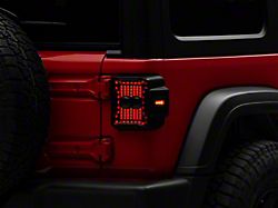 Raxiom Axial Series Linear LED Tail Lights; Black Housing; Smoked Lens (18-23 Jeep Wrangler JL w/ Factory Halogen Tail Lights)