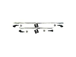 Apex Chassis 1-Ton Steering Kit with Flip Kit for 3.50+ Inch Lift; Polished Aluminum (07-18 Jeep Wrangler JK)