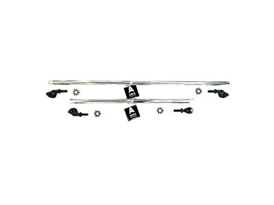 Apex Chassis 1-Ton Steering Kit with Flip Kit for 3.50+ Inch Lift; Polished Aluminum (07-18 Jeep Wrangler JK)