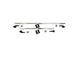 Apex Chassis 1-Ton Steering Kit without Flip Kit for 0 to 3.50-Inch Lift; Polished Aluminum (07-18 Jeep Wrangler JK)