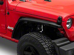 Rough Country High Clearance LED Flat Fender Flares; Textured Black (18-22 Jeep Wrangler JL)