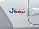 Jeep Fender Emblem Letter Overlays; American Flag (18-24 Jeep Wrangler JL)