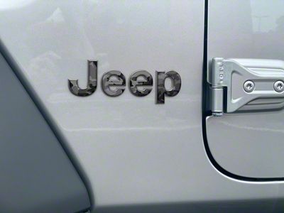 Jeep Fender Emblem Letter Overlays; Camouflage (18-24 Jeep Wrangler JL)