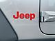 Jeep Fender Emblem Letter Overlays; Gloss Red (18-24 Jeep Wrangler JL)