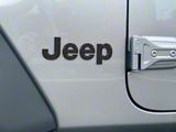 Jeep Fender Emblem Letter Overlays; Matte Black (18-26 Jeep Wrangler JL)