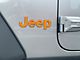 Jeep Fender Emblem Letter Overlays; Orange (18-24 Jeep Wrangler JL)