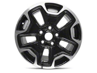 10-Slot Replica Black with Silver Accents Wheel; 17x7.5; 45mm Offset (20-23 Jeep Gladiator JT)