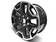 10-Slot Replica Black with Silver Accents Wheel; 17x7.5; 45mm Offset (07-18 Jeep Wrangler JK)