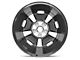 10-Slot Replica Black with Silver Accents Wheel; 17x7.5; 45mm Offset (20-24 Jeep Gladiator JT)