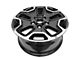 10-Slot Replica Black with Silver Accents Wheel; 17x7.5; 45mm Offset (07-18 Jeep Wrangler JK)