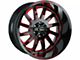 Off-Road Monster M17 Gloss Black Candy Red Milled Wheel; 20x10; -19mm Offset (07-18 Jeep Wrangler JK)