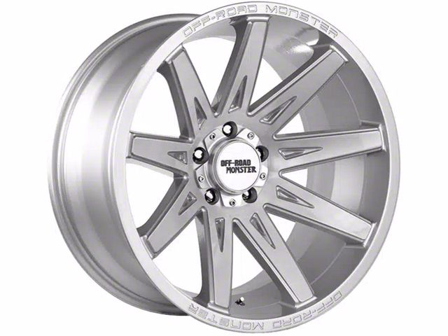 Off-Road Monster M25 Brushed Face Silver Wheel; 20x10 (99-04 Jeep Grand Cherokee WJ)