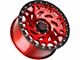 Off-Road Monster M50 Candy Red with Black Ring Wheel; 20x9.5; -12mm Offset (07-18 Jeep Wrangler JK)