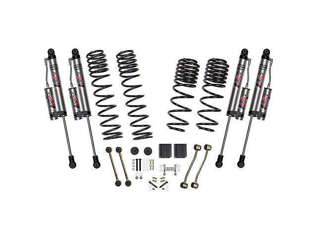 SkyJacker 2.50-Inch Dual Rate Long Travel Suspension Lift Kit and ADX 2.0 Remote Reservoir Shocks (18-22 2.0L or 3.6L Jeep Wrangler JL 4-Door, Excluding Rubicon)