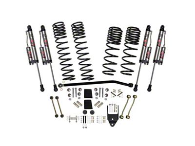 SkyJacker 4-Inch Dual Rate Long Travel Suspension Lift Kit with ADX 2.0 Remote Reservoir Shocks (18-23 3.0L EcoDiesel Jeep Wrangler JL 4-Door, Excluding Rubicon)