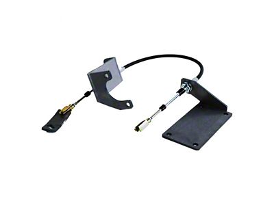 GateKeeper Off-Road Cable Shifter Kit; Bare Steel (97-06 Jeep Wrangler TJ)