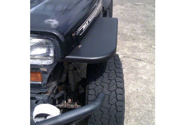 MCE Fenders Gen II 6-Inch Width Flat Fender Flares; Front; OE-Style OE Style Textured Black (87-95 Jeep Wrangler YJ)