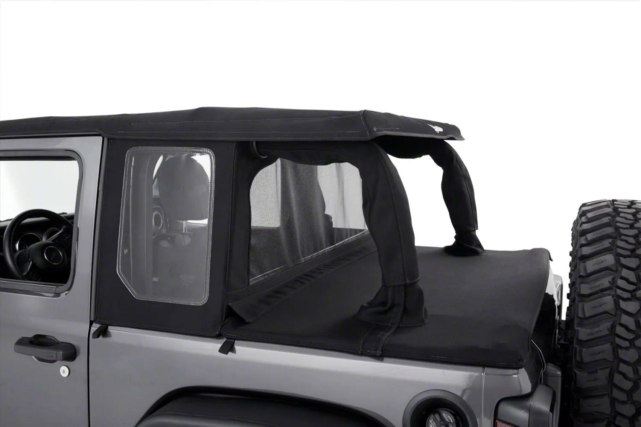 Bestop Jeep Wrangler Halftop Soft Top; Black Diamond 53900-35 (07-18 Jeep  Wrangler JK 2-Door) Free Shipping