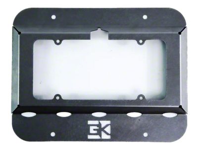 GateKeeper Off-Road License Plate Relocation Kit; Bare Steel (07-18 Jeep Wrangler JK)