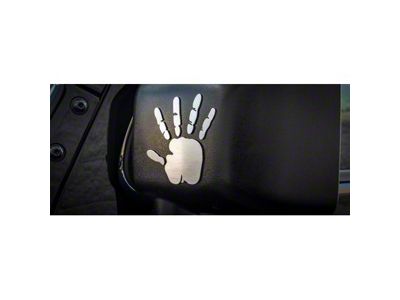 Mirror Wave Hand Emblems; Polished (07-18 Jeep Wrangler JK)