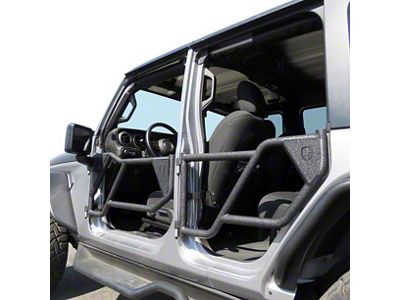 Tubular Doors; Textured Black (18-24 Jeep Wrangler JL 4-Door)