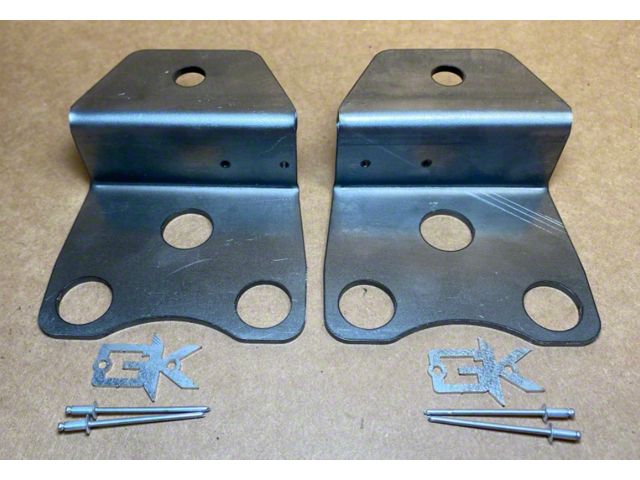 GateKeeper Off-Road Dana 60 Kingpin Axle Knuckle Pod Light Mounts; High Steer Arms with Bolts (Universal; Some Adaptation May Be Required)
