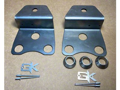GateKeeper Off-Road Dana 60 Kingpin Axle Knuckle Pod Light Mounts; Passenger Studs/Driver Bolts (Universal; Some Adaptation May Be Required)