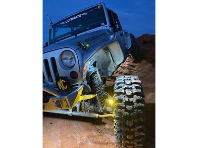 GateKeeper Off-Road Ultimate Dana 60 Dana Spicer Axle Knuckle Pod Light Mounts; Dual High Steer Mount (Universal; Some Adaptation May Be Required)