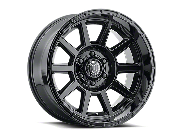 ICON Alloys Recoil Gloss Black Wheel; 20x10 (18-23 Jeep Wrangler JL)