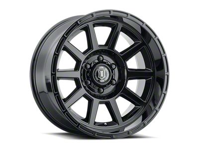 ICON Alloys Recoil Gloss Black Wheel; 20x10 (18-24 Jeep Wrangler JL)