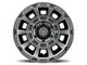 ICON Alloys Thrust Smoked Satin Black Wheel; 17x8.5 (20-24 Jeep Gladiator JT)