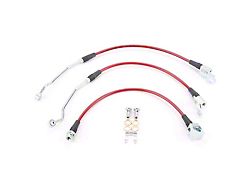 PowerStop Stainless Steel Braided Brake Hoses; Front and Rear (93-95 Jeep Wrangler YJ)