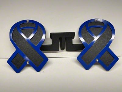 Drop Zone Off Road Awareness Ribbons Foot Pegs; Blue (20-24 Jeep Gladiator JT)