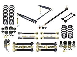 RockJock Johnny Joint 4-Inch Suspension Lift Kit with AntiRock Sway Bar and Double Adjustable Upper Control Arms (97-06 Jeep Wrangler TJ, Excluding Unlimited)