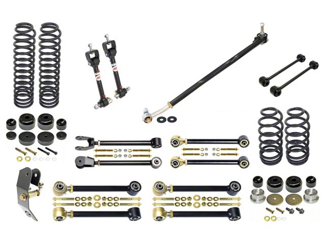 RockJock Johnny Joint 4-Inch Suspension Lift Kit with Sway Bar Disconnects (97-06 Jeep Wrangler TJ, Excluding Unlimited)